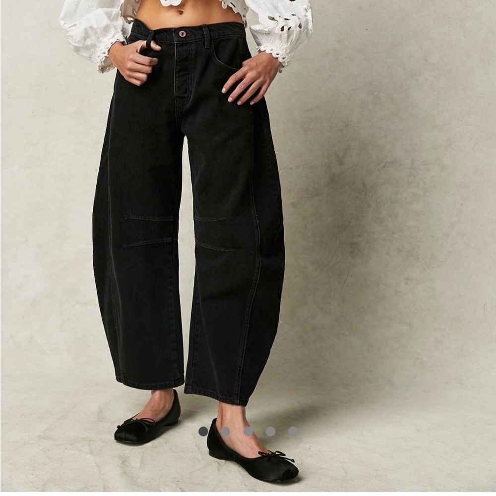 We the Free Good Luck Mid-Rise Barrel Jeans in 26 Soundwave